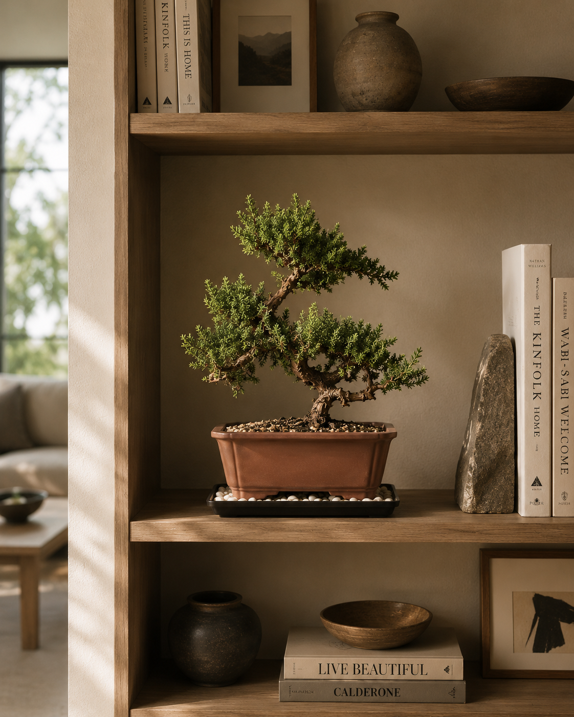 Live Green Mound Juniper Bonsai Tree