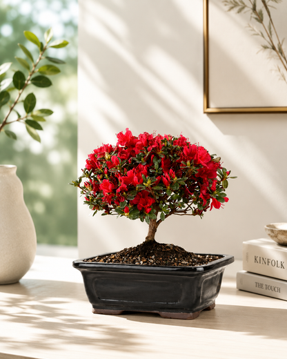 TODOROKI Red Flowering Azalea Bonsai Tree