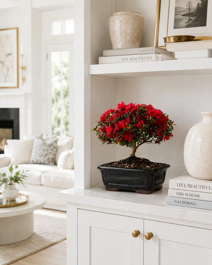 TODOROKI Red Flowering Azalea Bonsai Tree