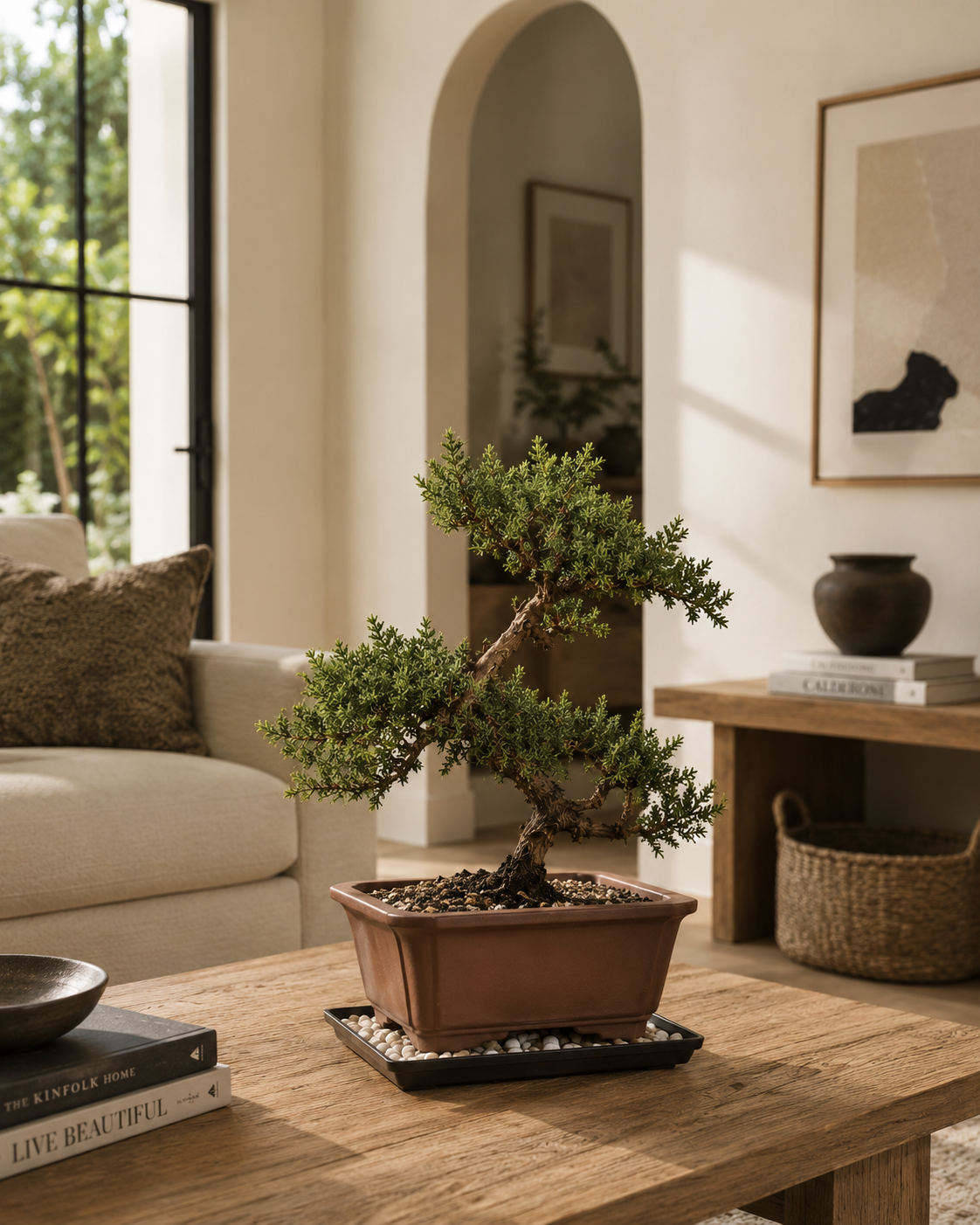 Live Green Mound Juniper Bonsai Tree