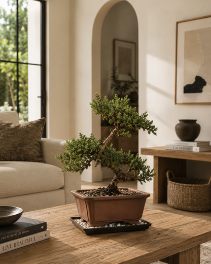 Live Green Mound Juniper Bonsai Tree
